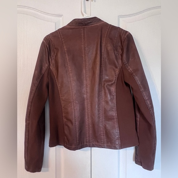 Maurice’s Cable Knit Hooded Faux Leather Jacket - Picture 5 of 7